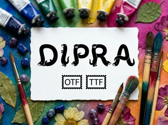 Dipra: Where Playful Ferrets Meet Bold Typography