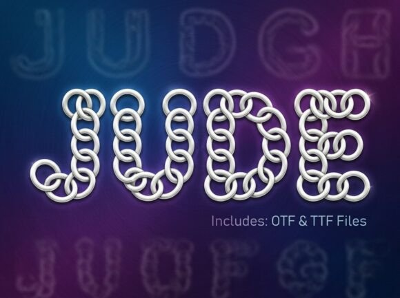 Jude: A Chain-Link Typeface for Bold, Industrial Branding