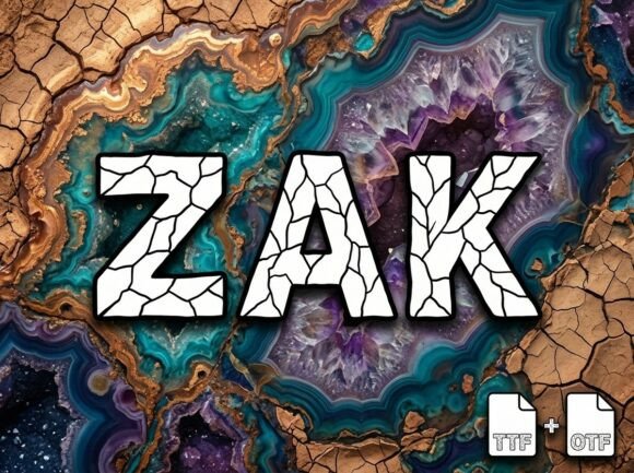 Zak: The Display Font with a Rugged, Cracked-Earth Soul